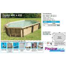 Piscine bois Ubbink Ocea 6,10 x 4 x h1,30m