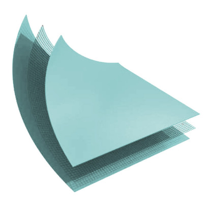 PVC armé 150/100e vert caraïbes standard uni pour piscine