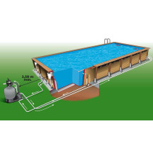 Piscine bois Ubbink Linea 11,00 x 5,00 x h1,40m