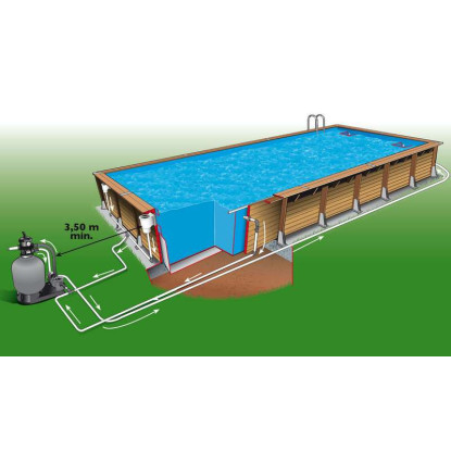 Piscine bois Ubbink Linea 11,00 x 5,00 x h1,40m
