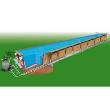 Piscine bois Ubbink Linea 15,50 x 3,50 x h1,55m