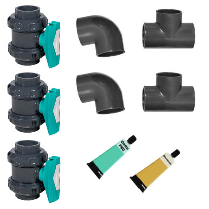 Kit by-pass Ø50 mm pour votre piscine