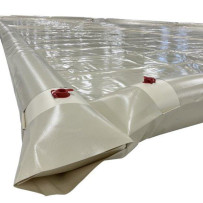 Bâche d\'hiver opaque Laponie avec boudins d\'eau pour piscine