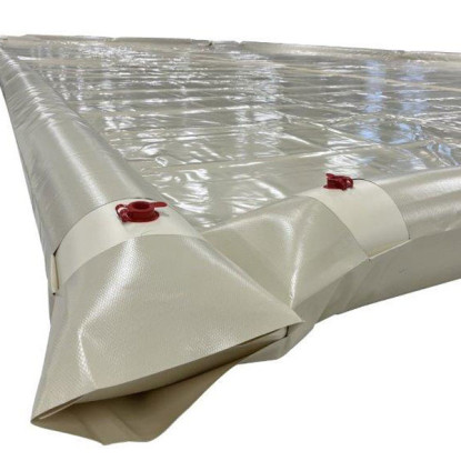 Bâche d\'hiver opaque Laponie avec boudins d\'eau pour piscine