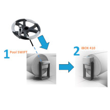 APF Pool Swift : Volet de piscine manuel motorisable avec iBox 410