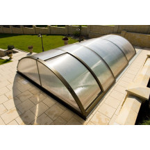 Abri de piscine télescopique bas Tenor 6,42 x 3,32 x h1,15m