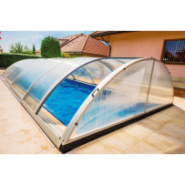 Abri de piscine télescopique bas Tenor 8,54 x 3,80 x h1,37m