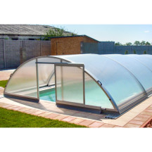 Abri de piscine télescopique mi-haut Tenor 10,66 x 5,14 x h1,80m