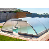 Abri de piscine télescopique mi-haut Tenor 10,66 x 5,14 x h1,80m
