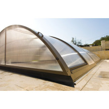 Abri de piscine télescopique bas Tenor 6,42 x 3,32 x h1,15m