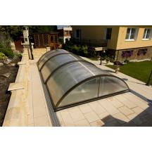 Abri de piscine télescopique bas Tenor 6,42 x 3,32 x h1,15m