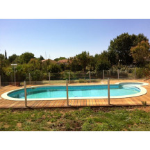 Barrière de sécurité piscine en verre / aluminium