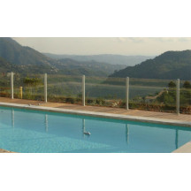 Barrière de sécurité piscine en verre / aluminium