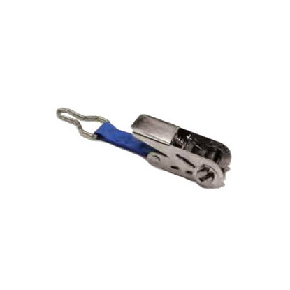 Cliquet inox avec anneau D pour bâche à barres piscine coloris bleu