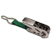 Cliquet inox avec anneau D pour bâche à barres piscine coloris vert