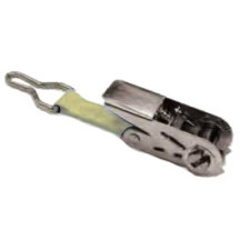 Cliquet inox avec anneau D pour bâche à barres piscine coloris sable