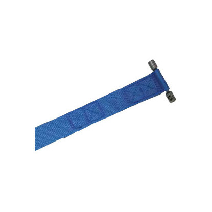 Sangle avec insert inox côté enroulement coloris bleu