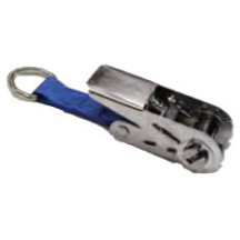 Cliquet inox avec demi lune coloris bleu