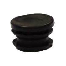 Bouchon tube rond noir pour bâche à barres de piscine