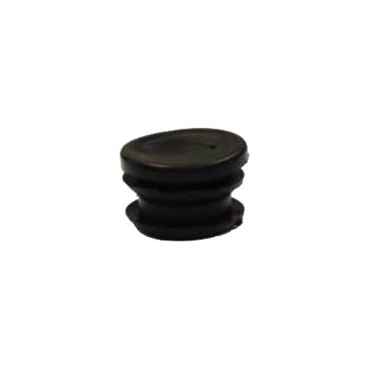 Bouchon tube rond noir pour bâche à barres de piscine