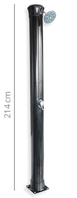 Hauteur de la douche solaire Aqualux EDG 40 litres