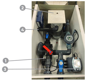 Partie enterrée du mur filtrant GS8 Connect