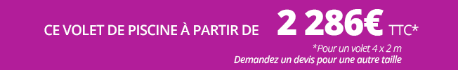 Prix volet Pool Evolution AFC mécaniques