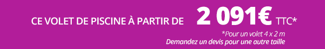 Prix volet Pool Evolution AFC mécaniques