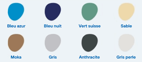 Coloris de la bâche à barres WaluCover Initial